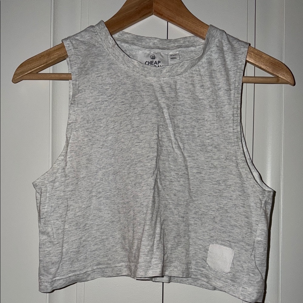 Cheap Monday Women’s Light Gray Sleeveless Crop Tank